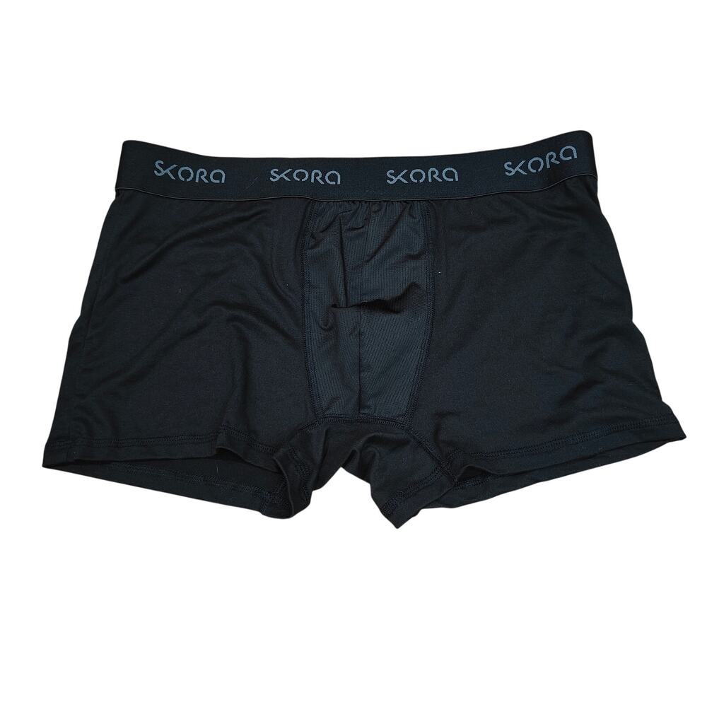 Skora Run Real 3" Inseam Performance Microfiber Boxer Brief Mens Xlarge Black